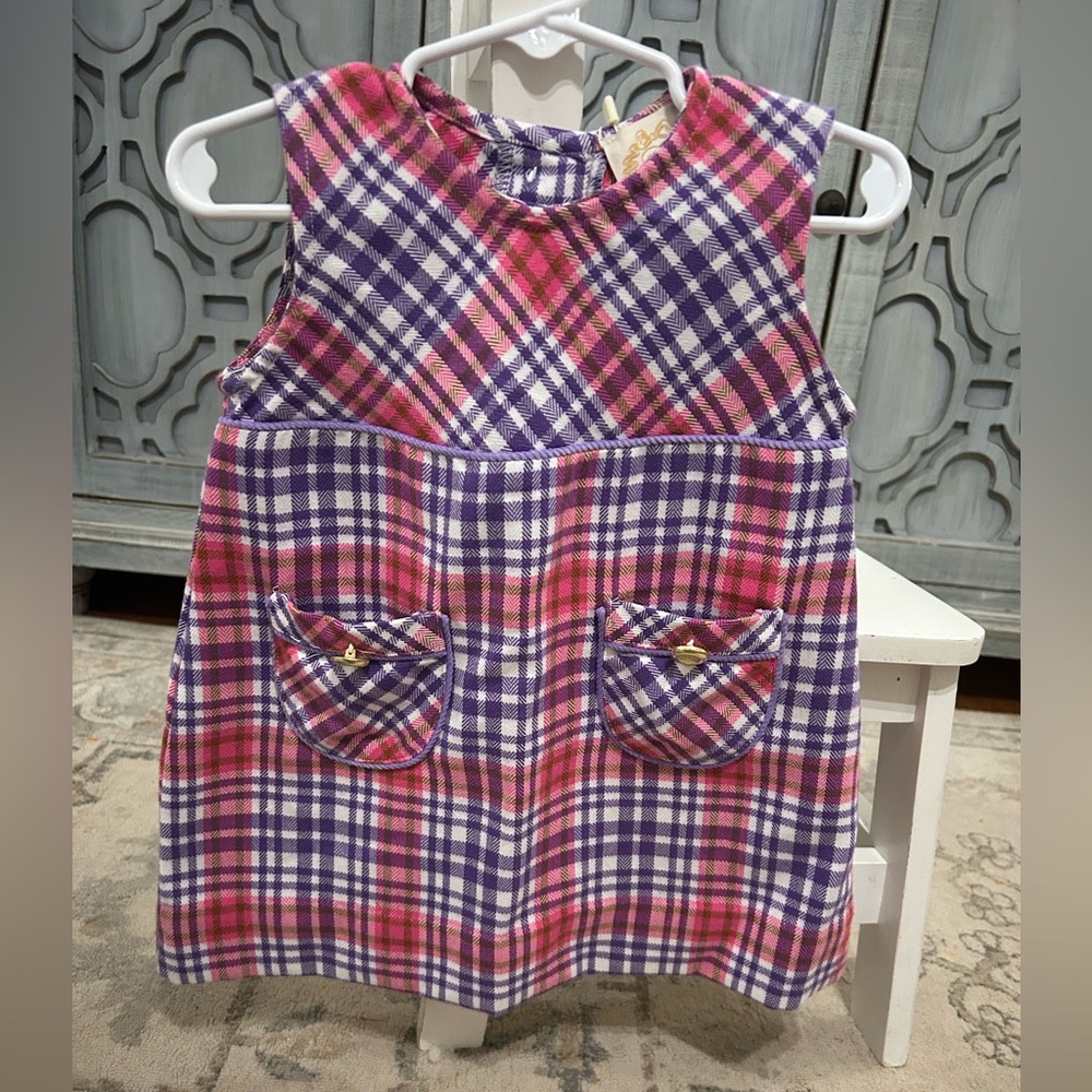 Plaid Sleeveless Dress with Pockets